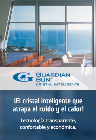 transparente, guardian sun, cristal inteligente, vidrio inteligente, control solar, bajo emisivo, aislamiento termico, aislamiento acustico